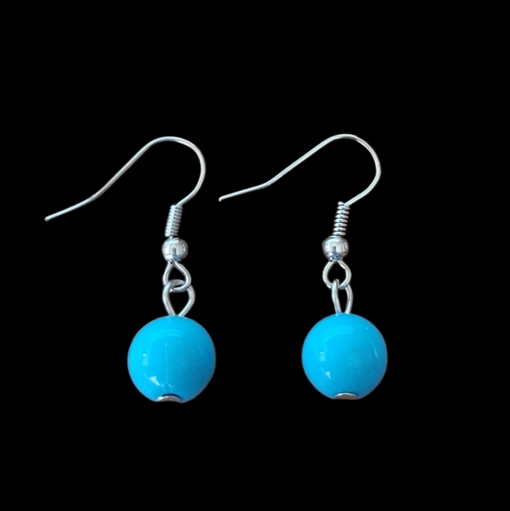 Simple blue earrings